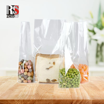 12x8x25cm 플라스틱 평면 바닥 음식 가방 팝콘 맑은 또는 사용자 지정 색상