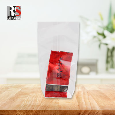 12x8x25cm 플라스틱 평면 바닥 음식 가방 팝콘 맑은 또는 사용자 지정 색상
