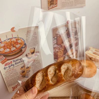 산업용 식품 OPP LDPE 위켓 빵 빵 가방 베이커리 저장용 맞춤 인쇄