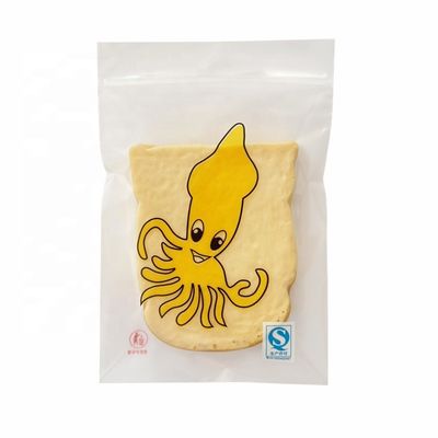 맞춤형 크기 뒷면 밀폐 플라스틱 식품 패키지 비스킷 빵 곡물 포장 가방