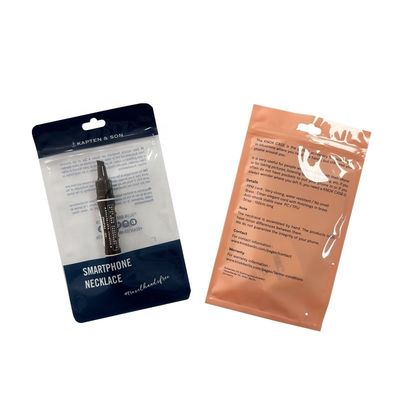 광택 맑은 플라스틱 Ziplock 포지 가방 휴대 전화 케이스 및 USB 케이블 포장