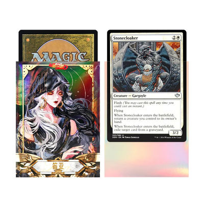 사용자 지정 홀로그램 예술 Tcg 카드 장갑 거래 카드 게임 보호 장갑