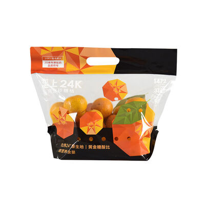 맞춤형 디자인 식품 등급 플라스틱 김서림 방지 파우치 투명 신선 야채 과일 보관 포장 백 지퍼 손잡이