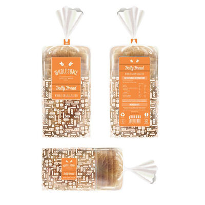 베이커리 저장용 맞춤 투명한 LDPE 위켓 빵 가방 OPP 샌드위치 빵 가방 주름과 함께 인쇄 식품 포장 가방