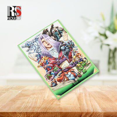 66mmx91mm 홀로그램 애니메이션 게임 유희왕 트레이딩 카드 게임 블랙 테두리 카드 슬리브