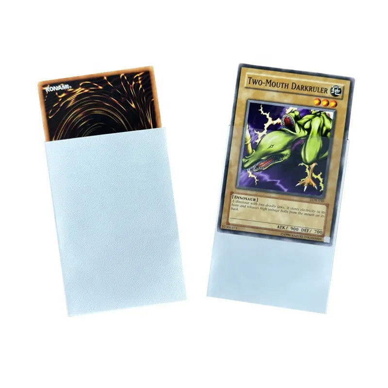 순수 하얀 프리미엄 TCG 카드 장갑 드래곤 방패 뒷 장갑 카드 보호기