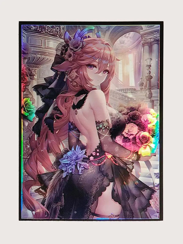 맞춤형 표준 크기 인쇄 67 X 92mm 홀로 홀로그램 MTG TCG 보드 게임 예술 카드 수갑