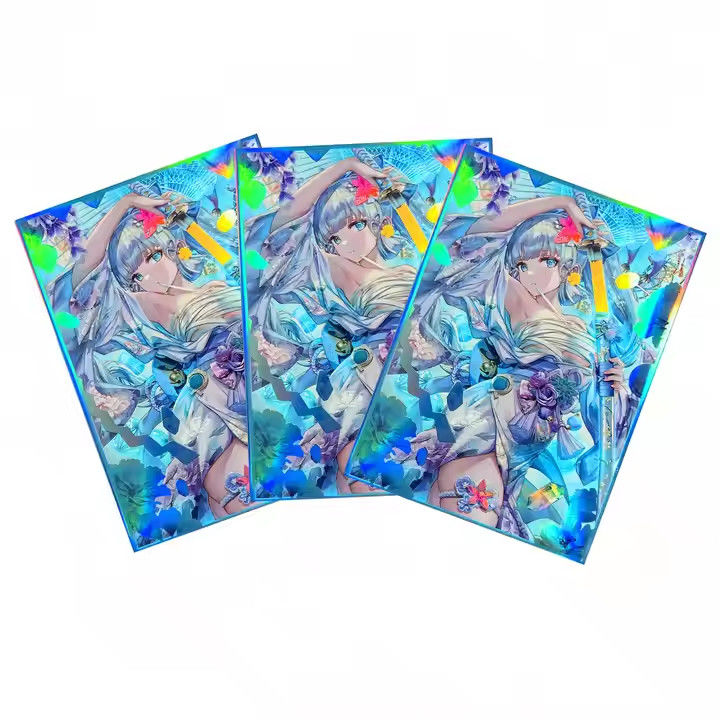 MTG / TCG / PTCG 아트 애니메이션 인쇄 카드 장갑을 위한 사용자 지정 60ct 홀로그램 표준 크기의 카드