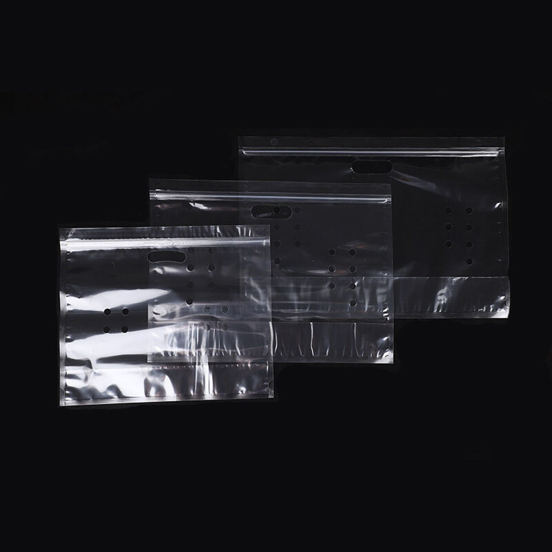 맞춤형 디자인 식품 등급 플라스틱 김서림 방지 파우치 투명 신선 야채 과일 보관 포장 백 지퍼 손잡이